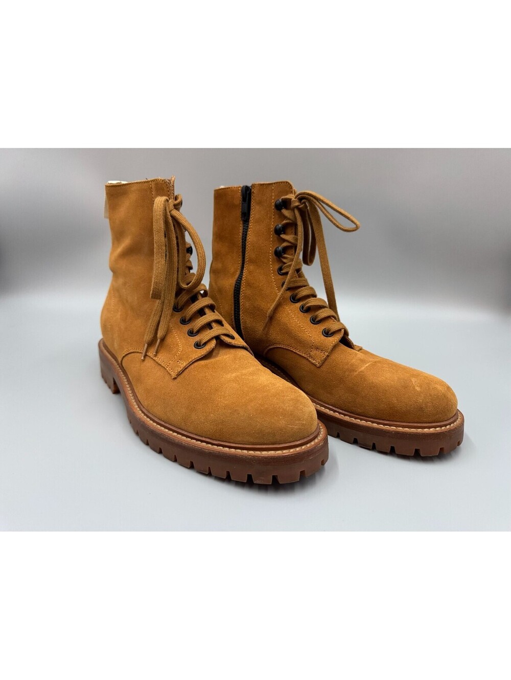 Women’s Common Projects Suede Biker Boots, Beige US Size 8, EUR 38, UK 5